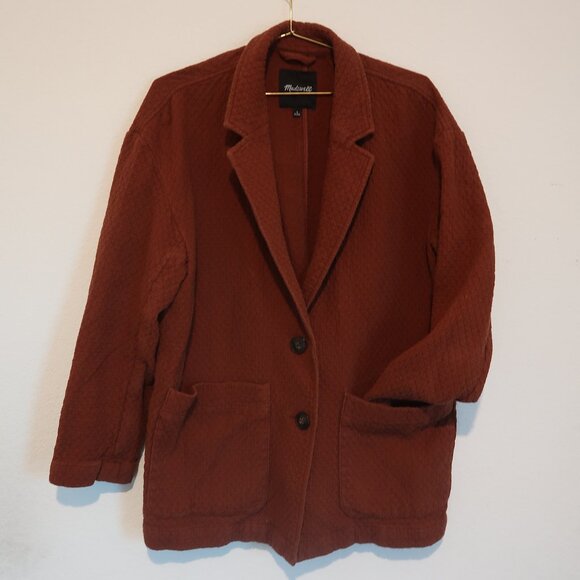Madewell Jackets & Blazers - Madewell Quilted Blazer Jacket in Rust - Size Large